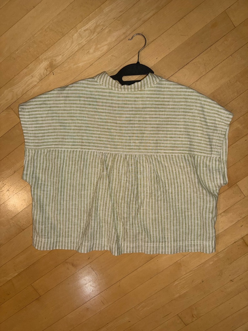 Anthro PILCRO Wedge stripe crop blouse, XL, GP1549 - Picture 7 of 8